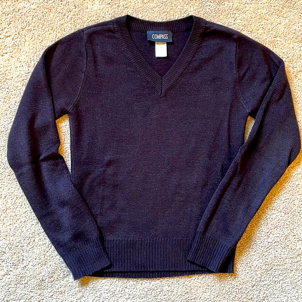 Compass navy v/neck sweater